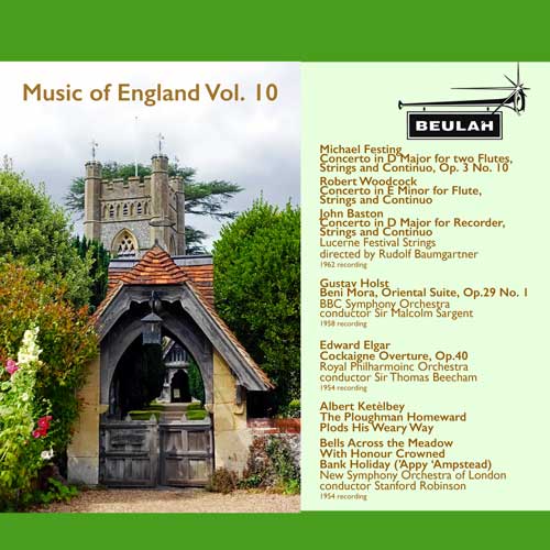 10PD76 music of england volume10  festing woodcock baston holst elgar ketelbey