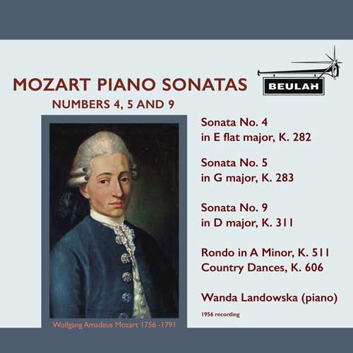 1PS67 Mozart piano sonatas numbers 4, 5 and 9 wanda landowska