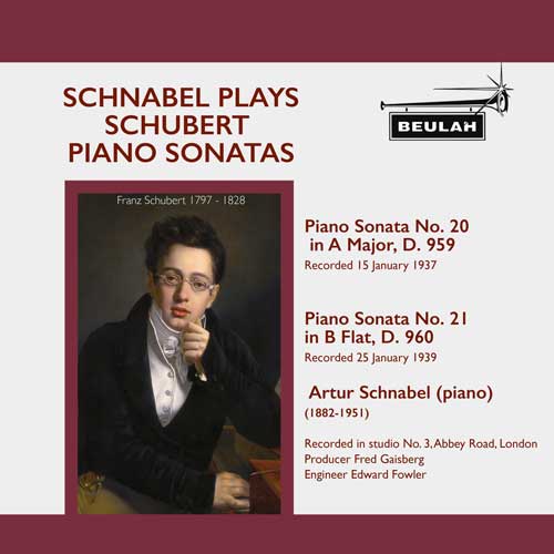 1PS93 Schnabel Plays Schubert Piano  Sonatas