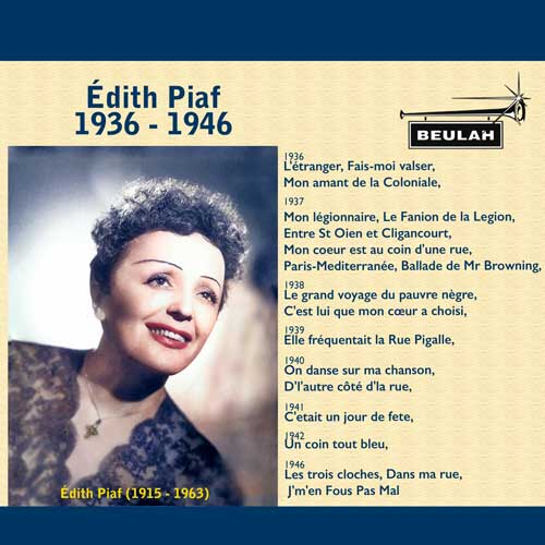 3PDR 63 Édith Piaf 1936 - 1946